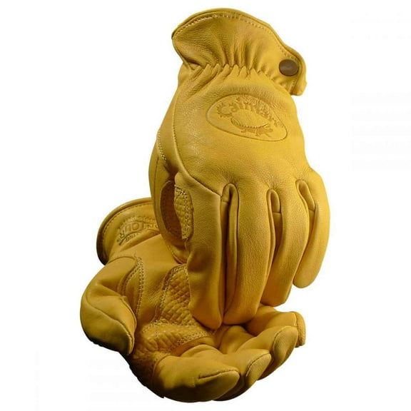 Caiman 1324-6 Gold Sheep Grain Drivers Gloves, X-Large,