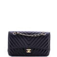 thumbnail image 1 of Pre-Owned Classic Double Flap Bag Chevron Lambskin Medium By Rebag, 1 of 7