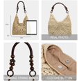 thumbnail image 6 of JKCCZLL Womens Summer Straw Woven Beach Bag Large Bohemian Handmade Crochet Shoulder Tote Purse Vacation Handbag,Beige,go out, 6 of 9
