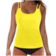 thumbnail image 1 of Conjunto de Bikini de Cintura Alta para Mujeres sin Mangas Sólido, Empujable Acolchado Traje de Baño de Corte Alto Ropa de Playa de Verano, 1 of 6