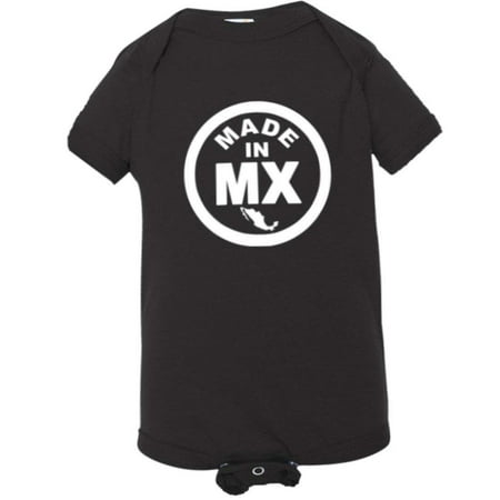 

PleaseMeTees™ Baby Hecho Born Made In Mexico MX Logo Label HQ Jumpsuit