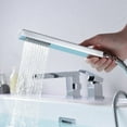 thumbnail image 6 of Waterfall Roman Tub Faucet with Hand Shower, 3 Hole Bathtub Faucet with Shower Diverter Chrome Finish Sumerain, 6 of 8