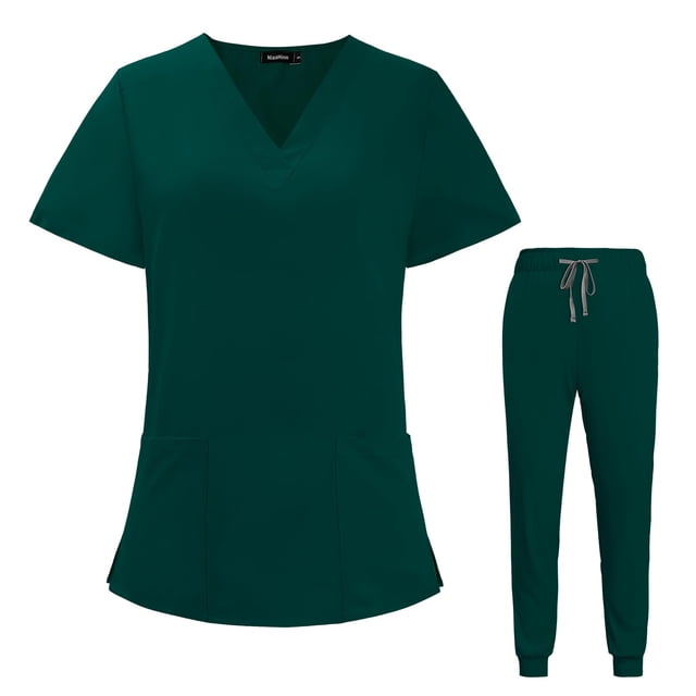 Set de exfoliantes VIAOLI para mujer, top con cuello en V y pantalones deportivos