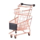 thumbnail image 1 of EeaseMX Mini carrito de compras de dos niveles para niños, juguete de simulación, carrito de comestibles, cesta de almacenamiento, carrito de oro rosa, 1 of 7