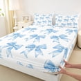 thumbnail image 3 of Feelyou Modern Fashion Bowknot Full Size Sheets, Princess Ribbon Bed Sheets, 4-Piece, 3 of 7