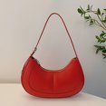 thumbnail image 3 of Likrtyny Bolso Cuero PU Con Forma Media Sólido para Mujer Bolso Mano Bolso Mano (rojo), 3 of 9