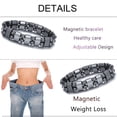 thumbnail image 2 of Magnetic Hematite Bracelet, Adjustable Design Magnetic Bracelet Reduce Puffiness Help Calm Down Blood Circulation Better Sleep, Fit For Most People, 2 of 4