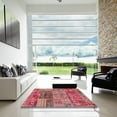 thumbnail image 6 of Ahgly Company Indoor Round Abstract Pink Coral Pink Patchwork Area Rugs, 6' Round, 6 of 6