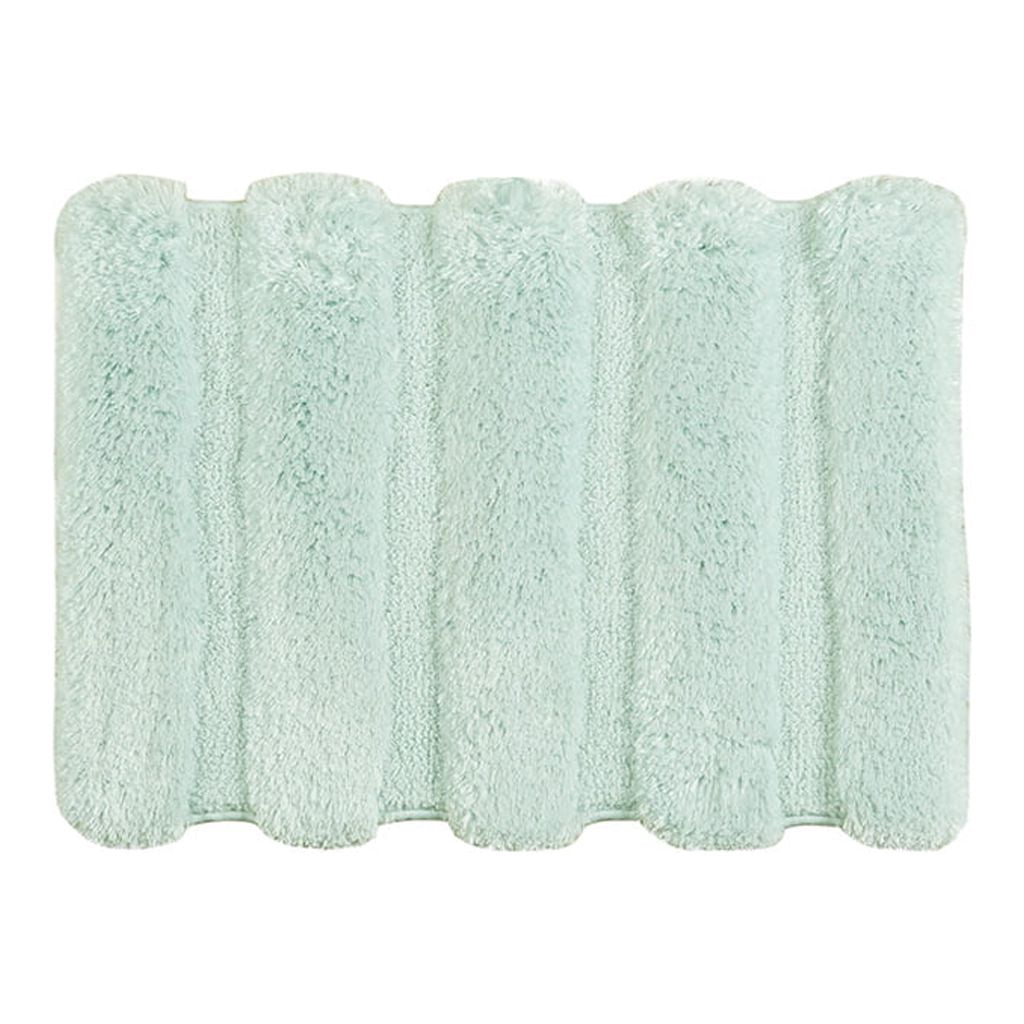MAYEERTY Shag Bath Rug, Non Slip Bath Mat for Bathroom, 17"x24", Seafoam, Machine Wash