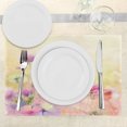 thumbnail image 3 of Ambesonne Pink Place Mats Set of 4, Vintage Magnolia Blooms, Standard Size, Pink Pale Yellow, 3 of 6