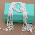 thumbnail image 4 of HOOUN 10PCS wholesale 925 sterling solid silver 1MM snake chain necklace XXDC08-26inches, 4 of 9