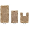 thumbnail image 5 of Better Trends 3 Piece Bathroom Rug Set 100% Cotton, Extra Soft, Water Absorbent & Non Slip Bath Mat, Ruffle Border, (Beige) Shaggy Border Collection, 5 of 5