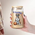 thumbnail image 4 of Happy Father's Day Boxer Playing Basketball with Best Dad Jersey 16oz Glass Cup Mug Boxers Dog Lover Gifts Idea Glass Can with Bamboo Lid and Straw - 13006, 4 of 5