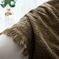 thumbnail image 3 of Kasentex Cozy Soft 100% Cotton Warm Fall/Winter Decorative Throw Blanket for Couch, Sofa, Bed, wrap-around - Indoor/Outdoor 50x60" Walnut Brown, 3 of 6