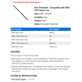 thumbnail image 2 of Rear Driveshaft - Compatible with 2008 - 2010 Saturn Vue 2009, 2 of 2