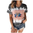 thumbnail image 2 of Lenago Crop Tops d'Été Grande Taille pour Femmes Mode Jour de l'Indépendance Femmes Décontracté Col Rond Manches Courtes Imprimé Hauts Blouse Tenues du 4 Juillet pour Femmes, 2 of 5
