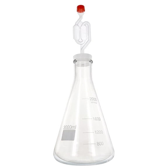 2000 ml Fermenter Flask with Stopper and Airlock