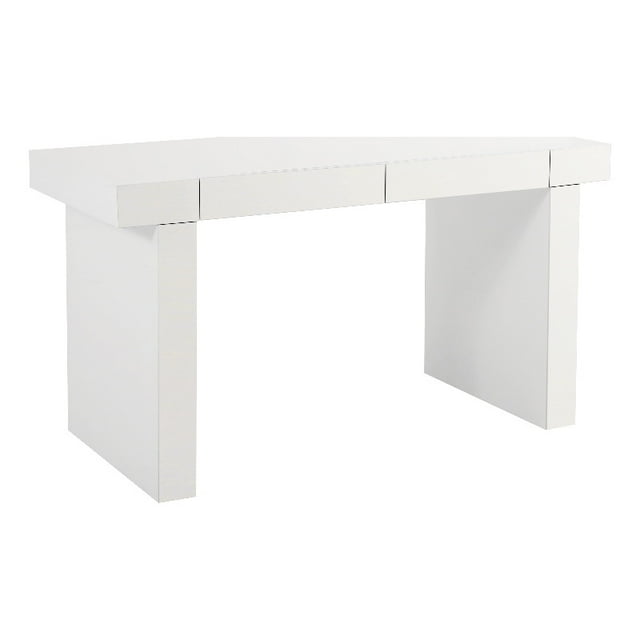 TOV Furniture Clara Glossy White Lacquer Desk