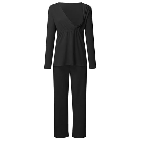 Celivon Womens Maternity Nursing Pajama Set Breastfeeding Sleepwear Set