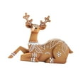 thumbnail image 5 of CoudarTitie Christmas Reindeer Statue Animal Adornment Home Decor for Porch Patio Office Brown Sitting, 5 of 9