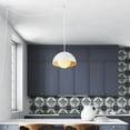 thumbnail image 2 of Globe Electric Amelia 1-Light Plug-In Metal Pendant Lighting, Matte White, White Glass Shade, 60345, 2 of 7