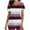 Wine, variant on Women's Summer Loose-Fit V-Neck Blouse Tee with Pockets Color-Block Striped Casual Pullover Resort Everyday Top