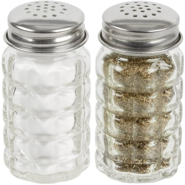 Great Credentials Retro Style Salt and Pepper Shakers with Stainless