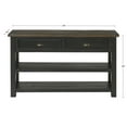 thumbnail image 6 of Martin Svensson Home Monterey Sofa 50" Console Table, Black and Brown, 6 of 10