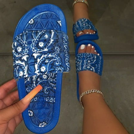 

Aayomet House Slippers for Women Indoor Leisure Slippers Fashion Shoes Casual Breathable Women s Outdoor Women s slipper Blue 8.5