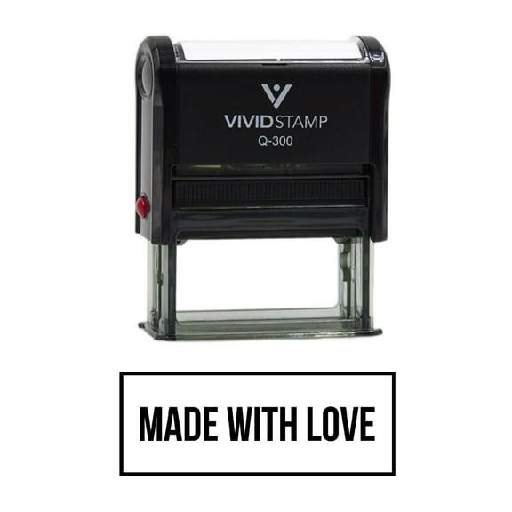 All Quality Made With Love Self-Inking Rubber Stamp | Professional Business Branding (Black Ink) - Q-400