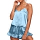 thumbnail image 3 of Txlixc Camisón de verano femenino de 2 piezas, chaleco de cuello V sin mangas + pijama corto Txlixc moda, 3 of 5