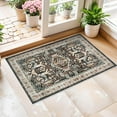 thumbnail image 4 of Living Room Runner Rug Washable - 2x3 Large Bedroom Rug Distressed Oriental Non-Slip Non-Shedding Print Floor Carpet for Dining Room Kitchen (Black,2x3), 4 of 9