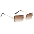 thumbnail image 2 of Sonducket Gafas de sol con lentes cuadradas Dido para acampar al aire libre Senderismo Viajar Gafas de sol sin marco con protección Gris Lentes tres, 2 of 8