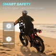 thumbnail image 6 of 20" Fat Tire Electric Bike for Adults, 1500W Peak 31mph 45-65miles Range 48V 15.6Ah Removable Battery E Mountain Bike with Free Phone Mount, Long Seat, 6 of 11
