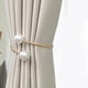 thumbnail image 4 of Cortina con clip de perla, soporte para cortina, hebilla con lazo, accesorios para decoración del hogar, oro Feliz Sencillez, 4 of 5