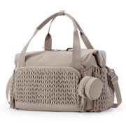 SPEKSEE Diaper Bag Tote, Large Capacity Travel Diaper Bags, Hospital Bag for Labor Delivery, Bag with Pacifier Case(Brown)