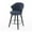 Blue, variant on PORKISS Bar Stools Set of 2, Chenille Upholstered Swivel Counter Stools with Wide Backrest, Modern 360° Swivel Barstools for Bar, Kitchen Island, Dining Room, White