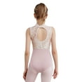 thumbnail image 2 of TTAO Toddler Girls Sleeveless Bodysuit Tumbling Biketards Dance Unitard Gymnastics Ballet Leotard Light Pink 11-12, 2 of 5
