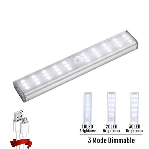 Homelife Motion Sensor Led Light 4 Mode 30 Led Wireless Dimmable Closet Light Stick On Anywhere Portable Led Light Under Cabinet Lighting Build In Rechargeable Battery Magnetic Safe Night Lights Walmart Com