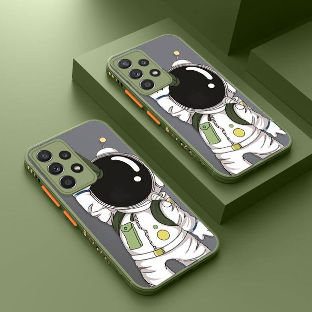 Bonita funda de teléfono con astronauta espacial para Samsung Galaxy, A52, A12, S22, S21 Ultra, S20 FE Plus, A54, A13, A71, A51, S23, A53, 5G, A72 xuanjing unisex