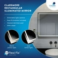 thumbnail image 3 of Croydex Claremore Illuminated Vanity Mirror with Easy Fitting System, Silver (36X24in), 3 of 8