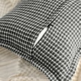 thumbnail image 3 of REGALWOVEN Set of 2 Throw Pillow Covers Houndstooth Decorative Cushion Cover Black 20" x 12", 3 of 6