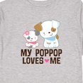 thumbnail image 4 of Inktastic My Pop Pop Loves Me Granddaughter Puppy Girls Long Sleeve Toddler T-Shirt, 4 of 5