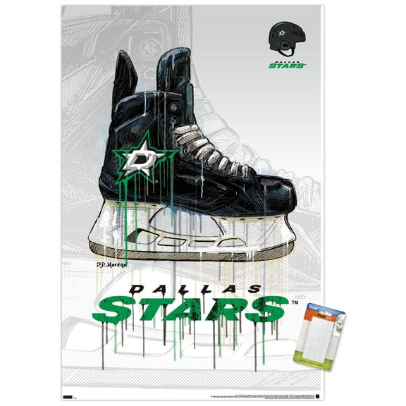 NHL Dallas Stars - Drip Skate 21 Wall Poster, 14.725" x 22.375"