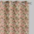 thumbnail image 4 of S4sassy Cotton Duck Rose & Ranunculus Floral Orange Door Treatment Double Panel Eyelet Curtain Drapes- 54x84 Inches, 4 of 5