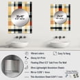 thumbnail image 4 of Designart "Classic Plaid Elegance" Plaid Mirror Wall Decor - Vintage Cream Plaid Living Room Wall Mirror Art - 32" x 24" Inch, 4 of 5