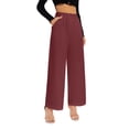 thumbnail image 4 of Pantalones anchos FUNYYZO de cintura alta para mujer primavera/verano, 4 of 5