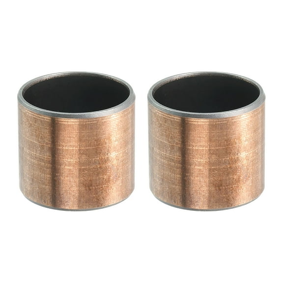 Uxcell 2 Pcs Sleeve Bearing 1" Bore x 1-1/8" OD x 1" Length Plain Bearings Wrapped Oilless Bushings Self-Lubricating Bushings for Sliding Parts of Machinery