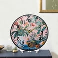 thumbnail image 4 of Yayeee Wall Clock Battery Operated 9.5" Silent Quartz Non-Ticking for Living Room Decor, Vibrant Flowers, 4 of 8