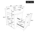thumbnail image 2 of 20" Bathroom Vanity with Ceramic Sink, Freestanding Bathroom Vanity with  Drawer and Side Open Shelf,  Bathroom Cabinet for Small Bathrooms, White, 2 of 9